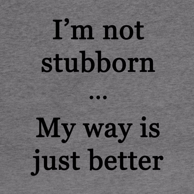 I'm Not Stubborn by topher